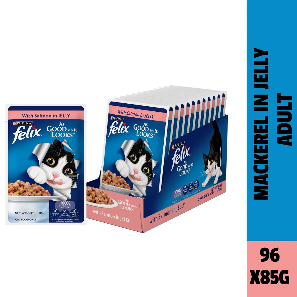 Purina Felix Salmon with Jelly Adult Cat Wet Food