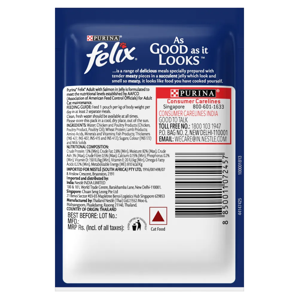 Purina Felix Salmon with Jelly Adult Cat Wet Food