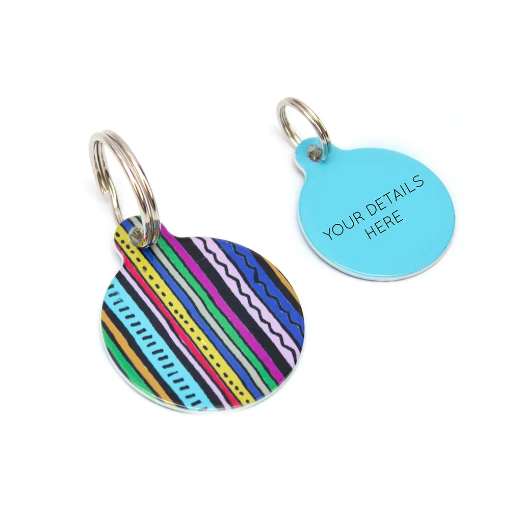 'Rainbow Stripe' Pet Tag
