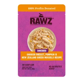Rawz Shredded Chicken Breast, Pumpkin & New Zealand Green Mussels Pouch