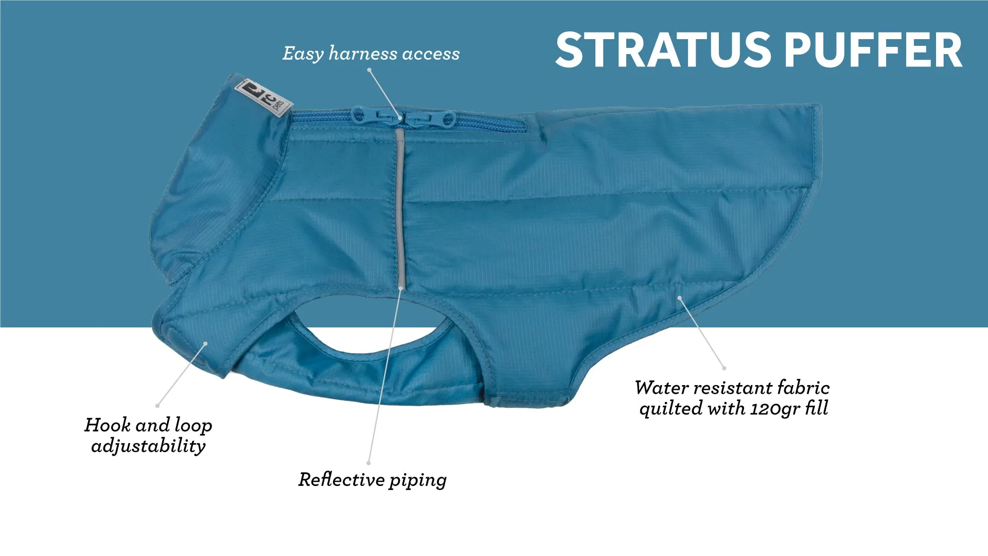 RC Pet Stratus Puffer Coat Black