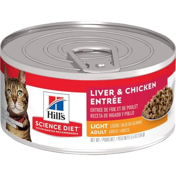 Science Diet Light Liver & Chicken Entree Adult Canned Cat Food, 5.5oz