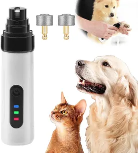 Silent Groom Pro Nail Grinder,Dog Nail Grinder Trimmers,Silent Groom Pro Pet Nail Grinder for Dogs,Rechargeable USB Charging Pet Nail Grinder Quiet,Pet Paws Grooming Smoothing Tool (1 Set)