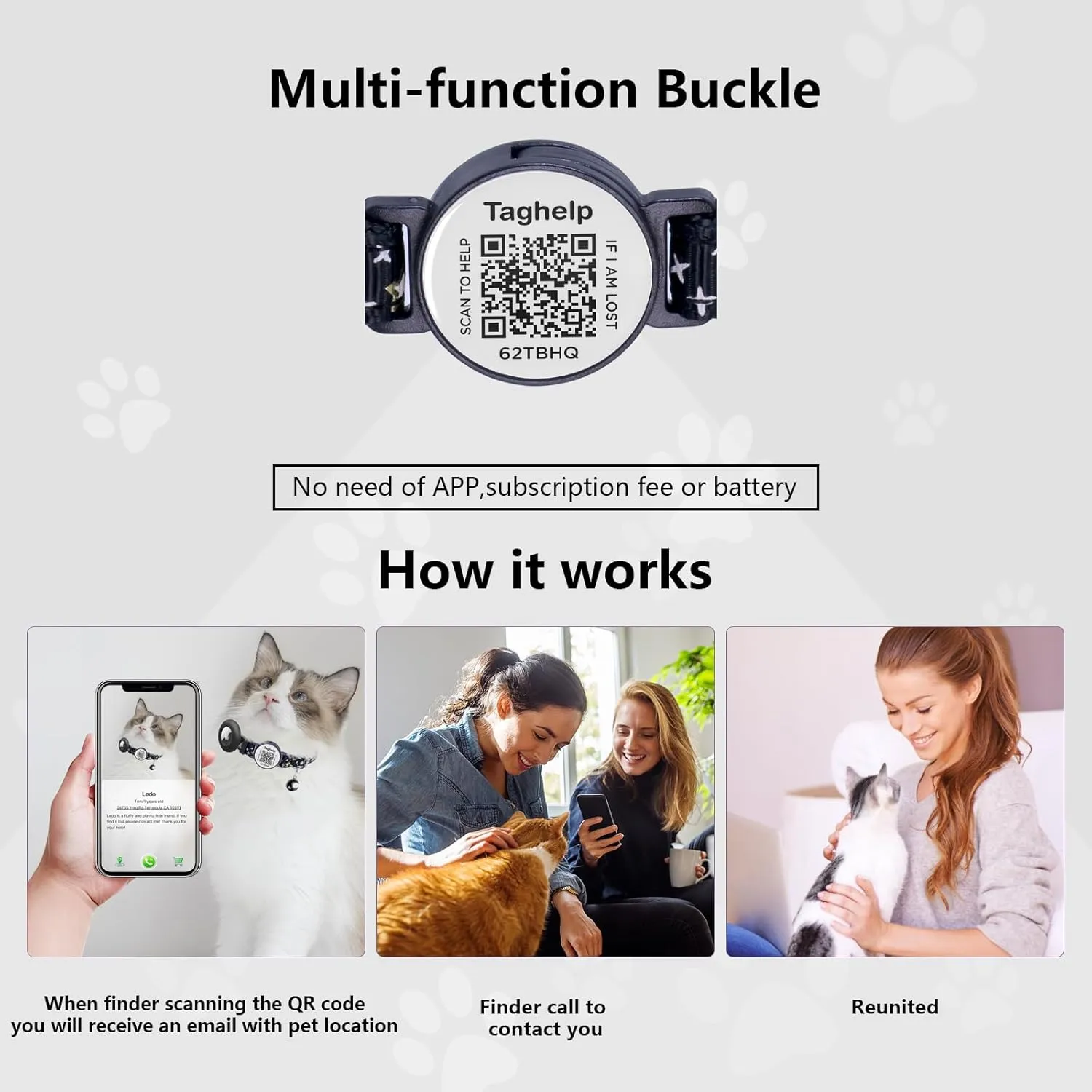 Stars and Moon, Solid & Safe Safety Plaid Kitten Collars with QR ID Tag for Girl Boy for Cats, Pet Collar, Breakaway Cat Collar,Silent, Lightweight, and Durable QR Code Pet ID Tags Cat Tags (Pink)
