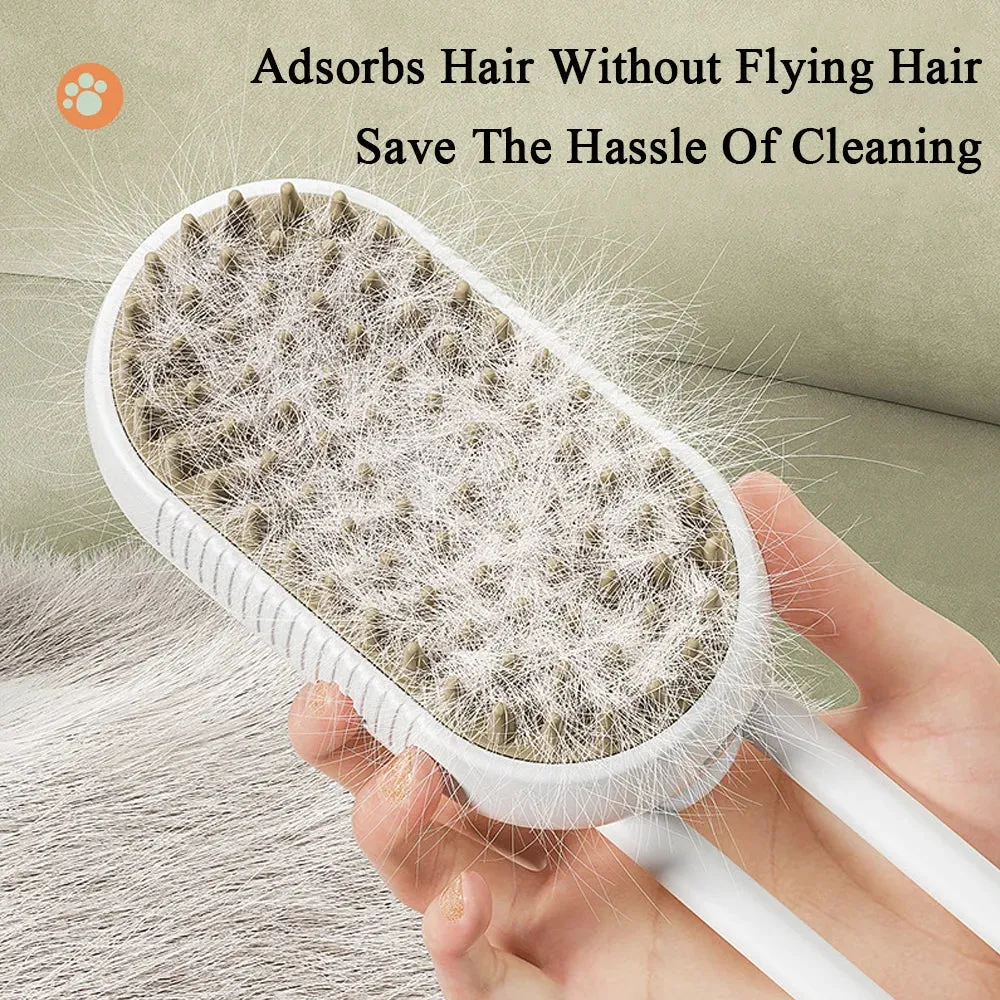 Steamy Cat Brush 3 in 1 Electric Anti-splashing Cat Brush with Steam Spray for Massage Pet Grooming Comb Hair Removal Combs New