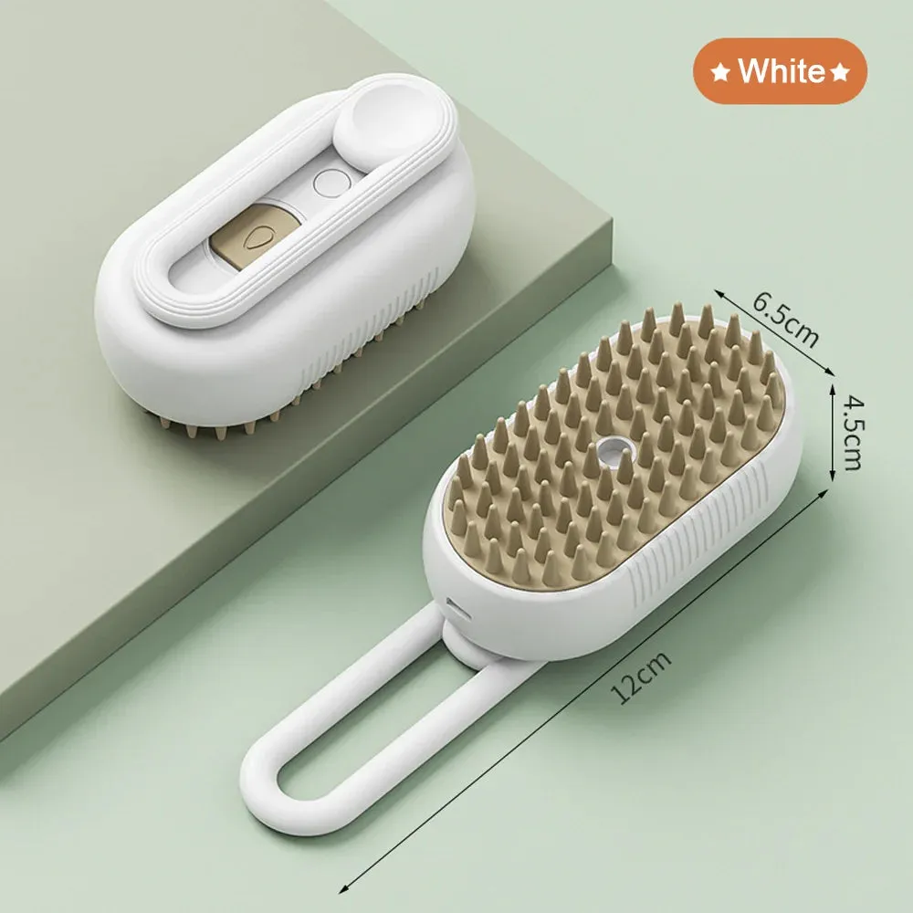 Steamy Cat Brush 3 in 1 Electric Anti-splashing Cat Brush with Steam Spray for Massage Pet Grooming Comb Hair Removal Combs New