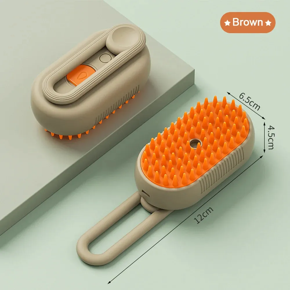 Steamy Cat Brush 3 in 1 Electric Anti-splashing Cat Brush with Steam Spray for Massage Pet Grooming Comb Hair Removal Combs New