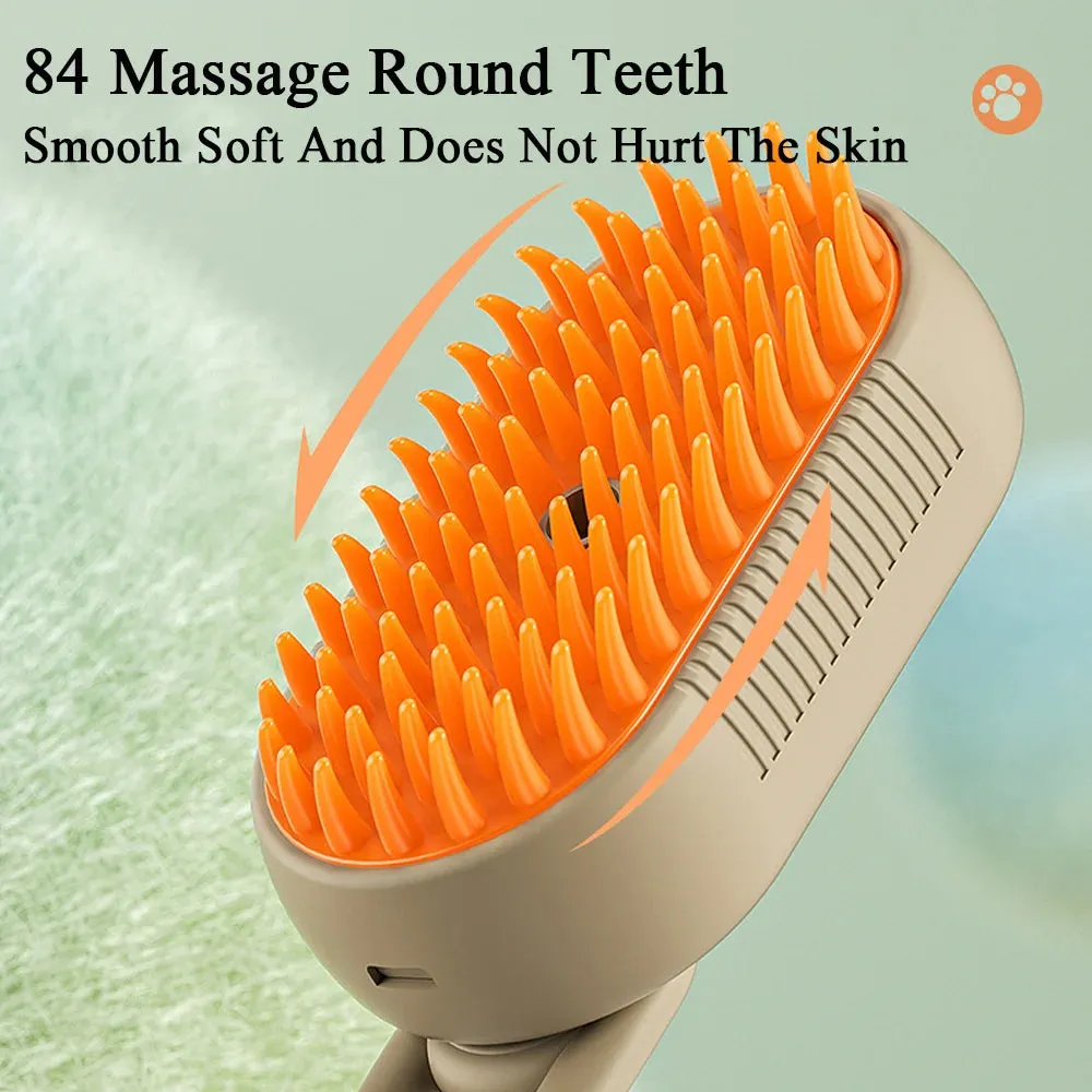 Steamy Cat Brush 3 in 1 Electric Anti-splashing Cat Brush with Steam Spray for Massage Pet Grooming Comb Hair Removal Combs New