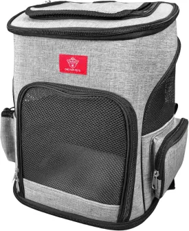 The Expandable Backpack Pet Carrier for Small Cats and Dogs, Foldable Dog Carrier Backpack with Inner Safety Leash, Travel Pet Carrier (Gray)