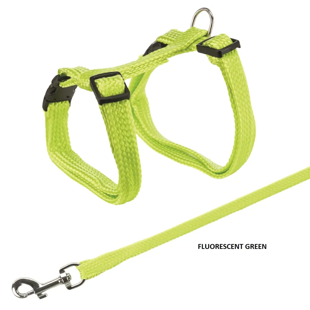 Trixie Harness with Leash for Cats (Green)