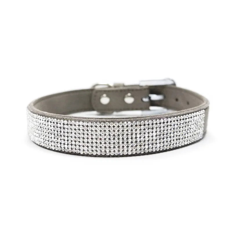 VIP Bling Dog Collar - Gray