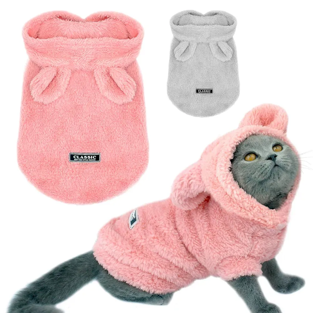Warm Winter Cat & Dog Jacket – Soft Cotton Coat for Small Pets